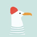 20 serviettes papier air marin mouette 33cm