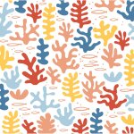 20 serviettes papier defile coraux colore 33cm