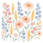 20 serviettes papier douces fleurs aquarelle 33cm