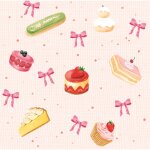 20 serviettes papier gateaux aquarelle 33cm rose