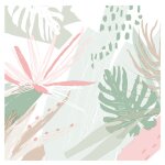 20 serviettes papier jardin eden pastel 33cm