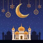 20 serviettes papier mosquee nuit aid 33cm bleu