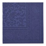 20 serviettes papier premium royal 40cm bleu fonce