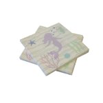 20 serviettes papier sirene aquatique 33cm