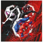 20 serviettes papier spiderman world of webs 33cm