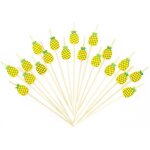 Promotion! 200 pics a cocktail en bambou buffet ananas cupcake fourchette a fruits dessert salade bton ...