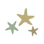 24 confettis bois etoile de mer