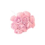 24 fleurs deco rosette mousse 11x2cm rose