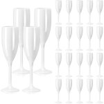 24 fl�tes a champagne en acrylique incassables 21 cm