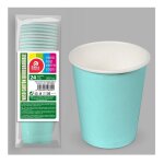 24 gobelets carton biodegradable 20cl aquamarine