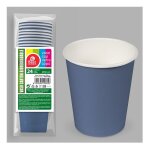 24 gobelets carton biodegradable 20cl bleu