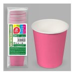 24 gobelets carton biodegradable 20cl fuchsia