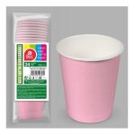 24 gobelets carton biodegradable 20cl rose