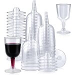 24 pices verres a vin en plastique, verres de dgustation de vin transparents de 170 ml tasses a vin ...