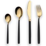 24 pices titane arc - en - couleur plaqu ensemble de couverts, 24 pices ensemble de coutellerie colore, ...