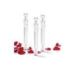 24 tubes bulles de savon coeur blanc