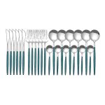 24pcs ensemble de vaisselle en acier inoxydable ensemble de couverts de cuisine couteau fourchette cuillre ...