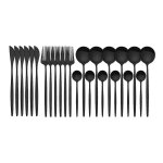 24pcs ensemble de vaisselle en acier inoxydable ensemble de couverts de cuisine couteau fourchette cuill�re ...