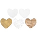 25 deco jute tulle coton mariage naturel 5. 5x5cm