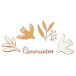 25 decorations table carton communion 4x5cm or