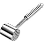 2pcs attendrisseur de viande en 304 acier inoxydable, marteau a viande de cuisine double face pour mnagre ...