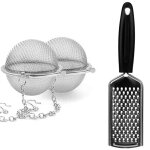2pcs pratique boule a th� et 1x outils de cuisson en acier inoxydable pomme de terre trancheuse a l�gumes ...