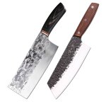 2pcs - couteau de chef de cuisine forgé a la main en acier inoxydable, couperet a viande, trancheur de ... 2pcs - couteau de chef de cuisine forgé a la main en acier inoxydable, couperet a viande, trancheur de ...
