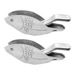 2pcs poisson forme mignon presse - agrumes manuel presse - citron maison en acier inoxydable portable ...