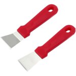 2pcs rfrigrateur en acier inoxydable dgivrage pelle a glace (rouge)
