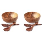 2x bol ¿¿ salade en bois - grand bol en bois ¿¿ salade en bois d'acacia de 9, 4 pouces avec cuill¿¿re, ... 2x bol ¿¿ salade en bois - grand bol en bois ¿¿ salade en bois d'acacia de 9, 4 pouces avec cuill¿¿re, ...