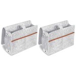 2x organisateur de chevet, support de rangement pour lit en feutre ?rbo?te  mouchoirs et porte - bouteille ...