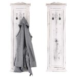 2x pat�re, portemanteau, vestiaire ouvert, 28x3, 5x109cm shabby, vintage, blanc