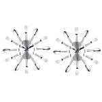 2x stainless couteau en acier et une fourchette cuill?re cuisine restaurant horloge d?coration de