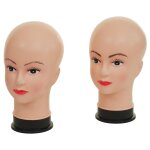 2x t�te de mannequin hwc - g81, mannequin perruque femme femme mannequin, 30cm