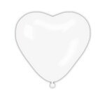 3 ballons latex geant coeur blanc bio 44cm