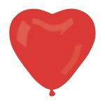 3 ballons latex geant coeur rouge bio 44cm