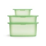3 boites en silicone 200, 500ml et 1 l lekue
