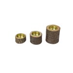 3 bougeoirs rondins de bois ecorce 6 - 7 - 8cm nature