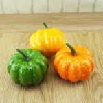 3 décorations de citrouille artificielle, couleurs assorties, pour halloween et automne 3 décorations de citrouille artificielle, couleurs assorties, pour halloween et automne