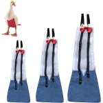 3 couches lavables pour animaux avec noeud de cravate (denim, s / m / l) - con�u pour les poules, coqs ...