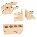 3 d�corations chambre enfant en bois - animaux