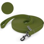 3 m vert fonc� laisse de rappel longue etanche pour chien avec poign�e antid�rapante, laisse de dressage ...