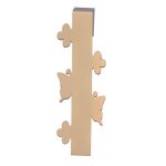 3 pat�res crochets happy home - m�tal - beige