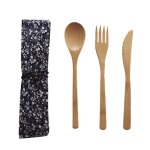 3 pièces bambou ustensiles couverts portable couverts ensemble couteau fourchette cuillère pour maison ... 3 pièces bambou ustensiles couverts portable couverts ensemble couteau fourchette cuillère pour maison ...