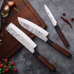 3 pièces - ensemble de couteaux de chef japonais, sushi professionnel, sashimi, pour boucher, trancher, ... 3 pièces - ensemble de couteaux de chef japonais, sushi professionnel, sashimi, pour boucher, trancher, ...