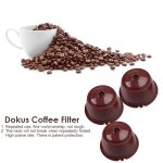 3 pices de filtres a capsules de caf rechargeables, tasses a capsules de caf rutilisables avec brosse ...