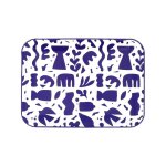 3 plats carton traiteur abstrait 35x25. 5cm indigo