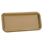 3 plats de service terrine rectangle 35x16cm or