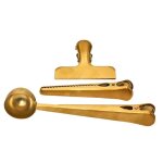 Paris prix - lot de 3 ustensiles a caf  royal  7cm or