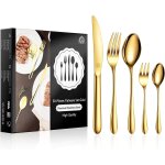 30 pices couverts de table en acier inoxydable, mnagres pour 6 personnes, set de couverts avec couteau, ...